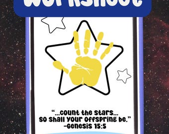 God's Covenant with Abraham - Handprint Worksheet for PreK - Digital Download