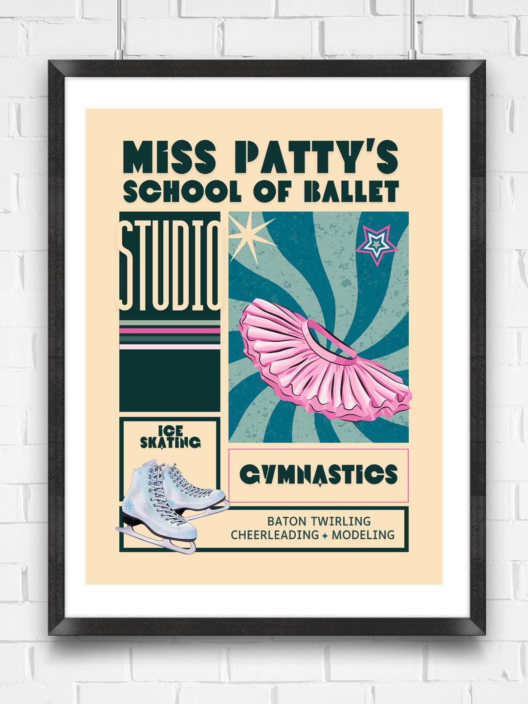 Miss Patty's School of Ballet Retro Poster: Gilmore Girls Print ...