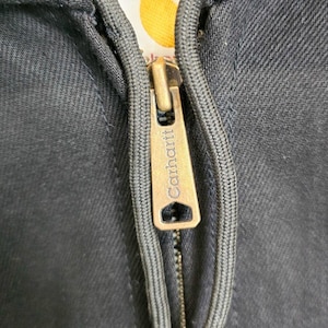 Carhartt Reworked Jacket Men's Medium Black Long Sleeve Hooded Full Zip image 4