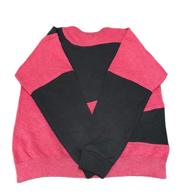 Bluza Nike Reworked męska M różowo-czarna z haftowanym logo Spellout Vintage Y2K zdjęcie 2