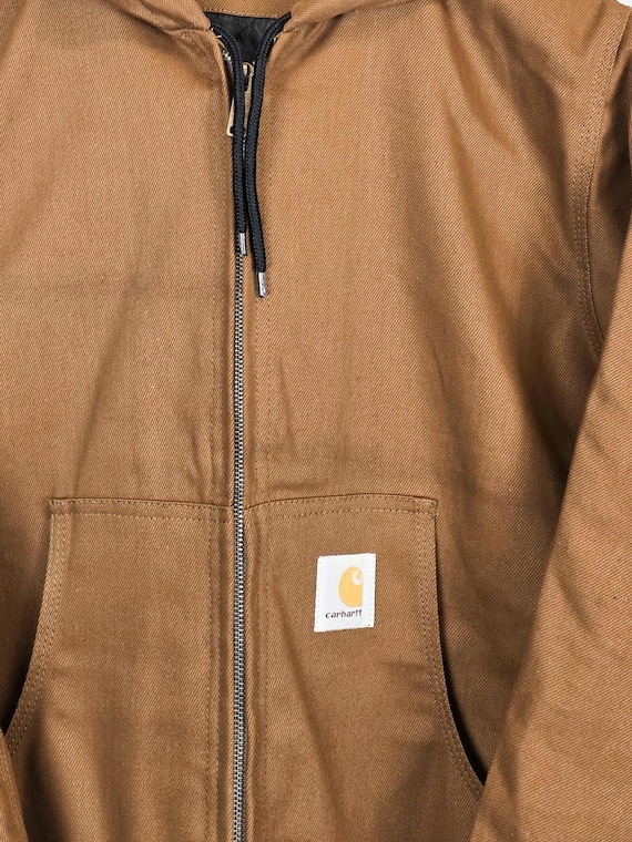Carhartt Reworked Jacket Men's Medium Brown Long Sleeve Hooded