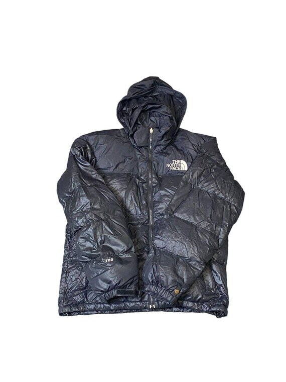 The North Face Nuptse 700 Puffer Jacket Men s S Black Nylon Goose Down Full Zip Etsy