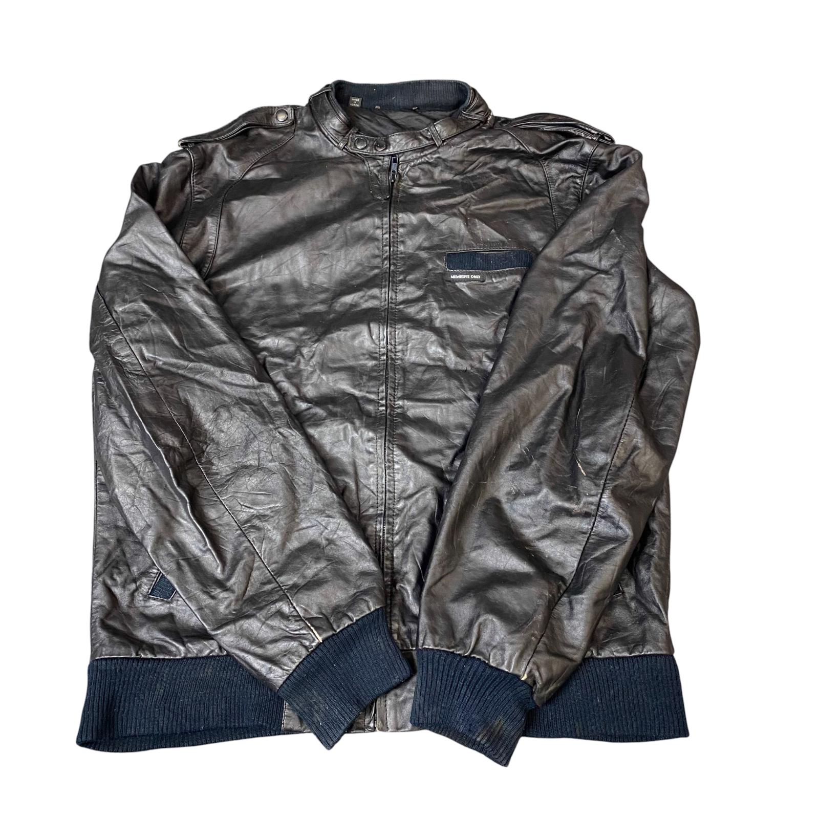 Veste Members Only Iconic Racer Bomber Homme Taille 44 - Bleu - Vintage