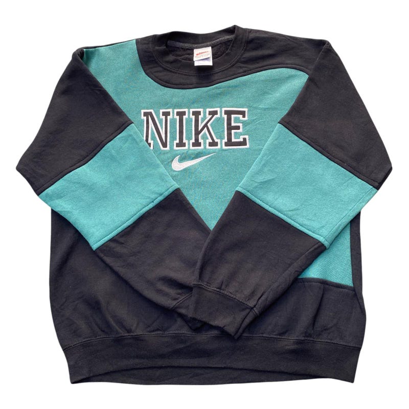90'S Nike One Point Logo Sweatshirt, Men's L Size, Vintage cotton black type Vintage Second Hand