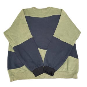 Nike Reworked Sweatshirt Men L Green Black Embroidered Spellout Logo Vintage Y2K image 3