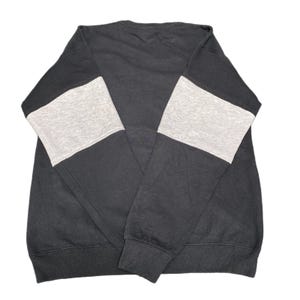 Sudadera Nike Reworked para hombre (talla M), negra y gris, con el logotipo bordado Spellout vintage Y2K imagen 3