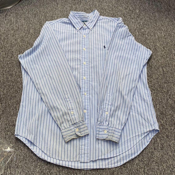 ラルフローレン シャツ メンズ XL ブルー ストライプ クラシック