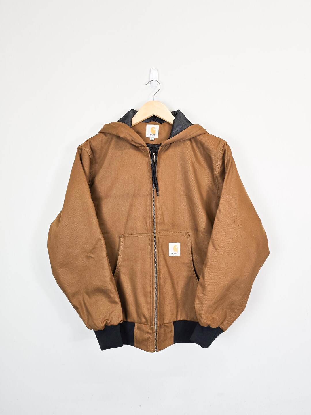 Carhartt Reworked Jacket Men's Medium Brown Long Sleeve Hooded