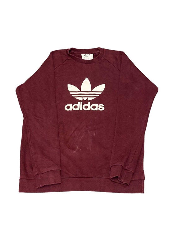 Adidas Originals Sweatshirt Pullover Burgundy Logo Herren M Etsy