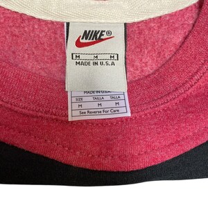 Bluza Nike Reworked męska M różowo-czarna z haftowanym logo Spellout Vintage Y2K zdjęcie 3