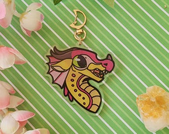 Wings of Fire Kinkajou keychain/Jade Winglet keychain