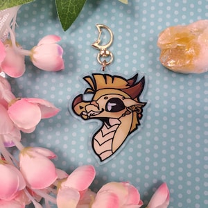 Wings of Fire Qibli keychain/Jade Winglet keychain
