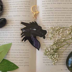Wings of Fire Darkstalker keychain
