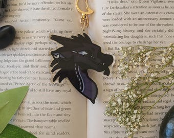 Wings of Fire Darkstalker keychain