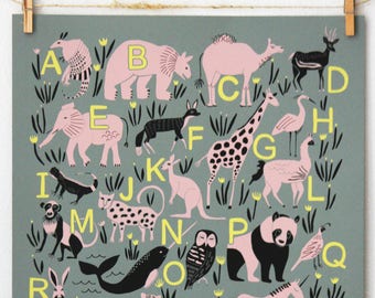 ABC Animal Alphabet Poster