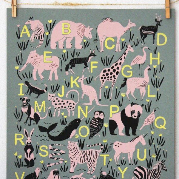 ABC Animal Alphabet Poster