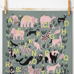 ABC Animal Alphabet Poster