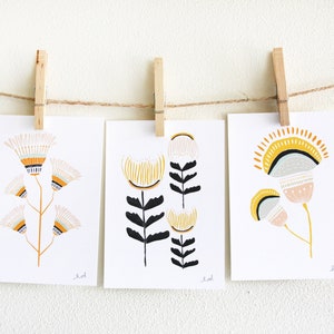 3er Set Drucke - Desert Flowers