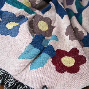 Flower Tetris Blanket Tapestry image 7