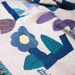 Flower Tetris Blanket Tapestry image 6