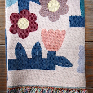 Flower Tetris Blanket Tapestry image 4