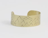 Little Mountains Brass Cuff