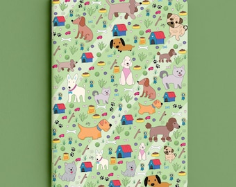 Illustrated Dog Notebook, Cute Dog Notebook. Animal Lover Gift, Dog Lover Notebook, Cute Animal Stationery, Pet Lover Gift, Notebook Journal