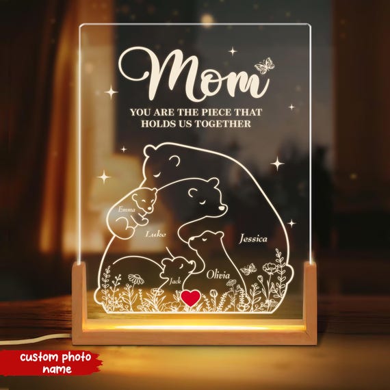 Mom You Are the Piece That Holds Us Together Night Light, Mama