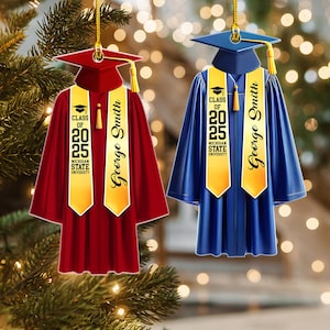 Personalized Graduation Ornament, Personalized Class of 2025 Ornament, High School Graduation Gift, College Graduated, New Graduate Gift