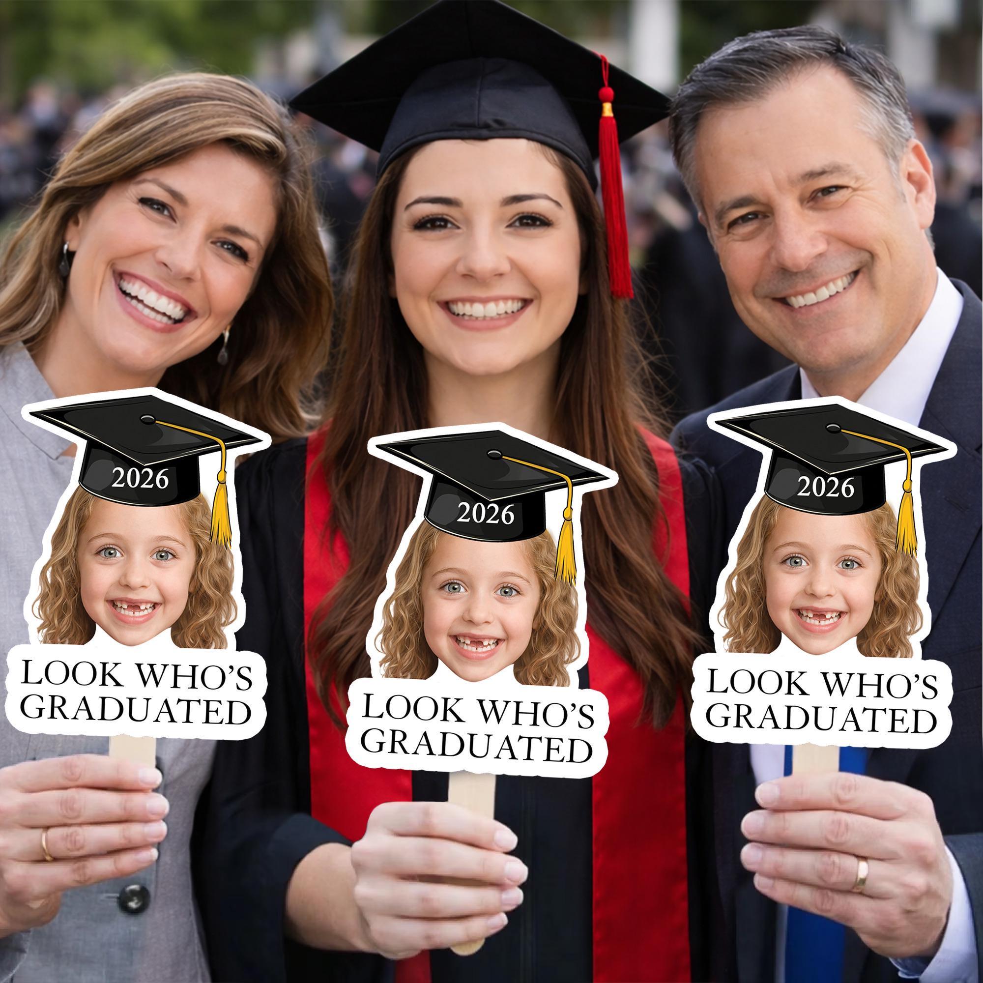 Custom Vintage Childhood Photo Graduation Fan, Class of 2026 Senior ...