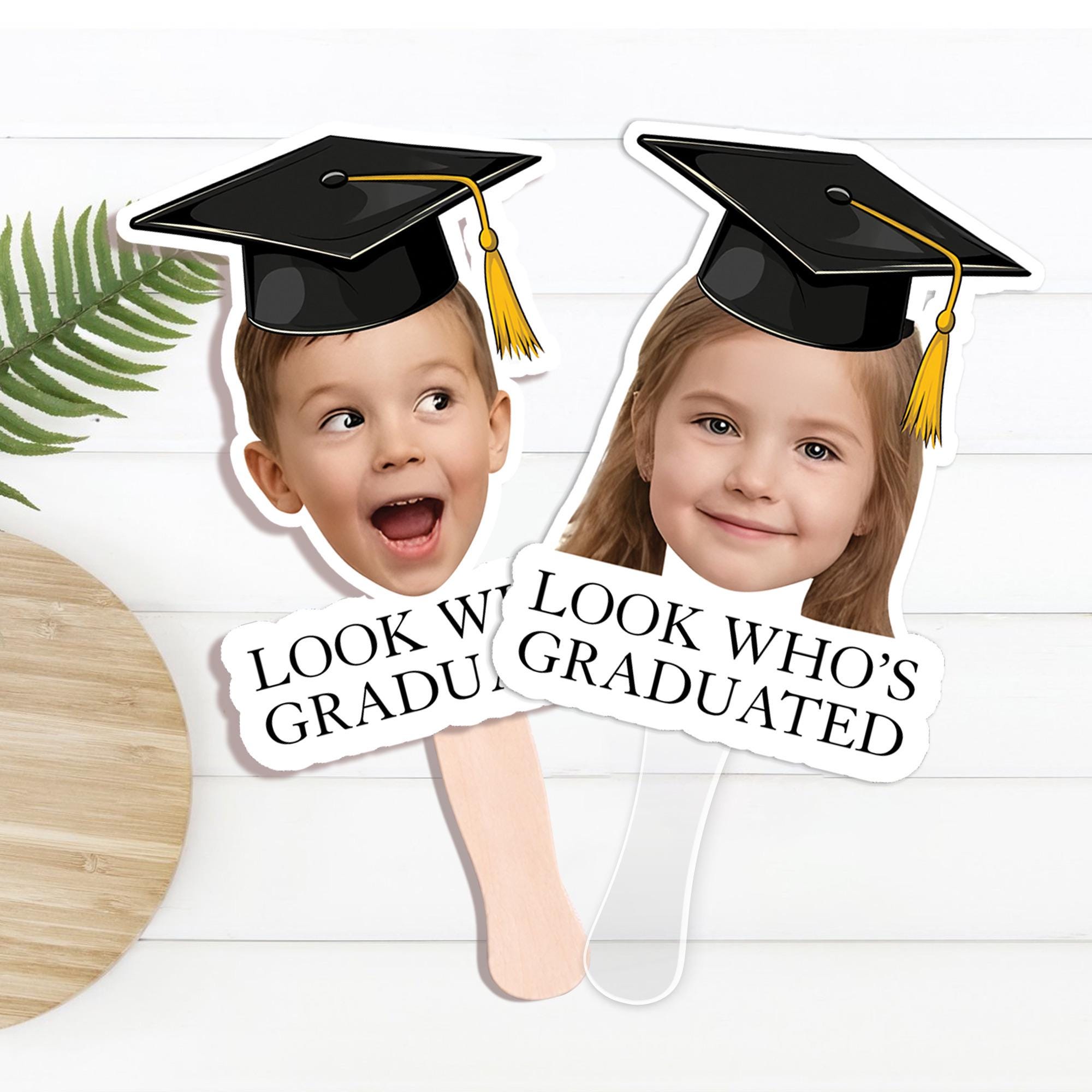 Custom Vintage Childhood Photo Graduation Fan, Class of 2026 Senior ...