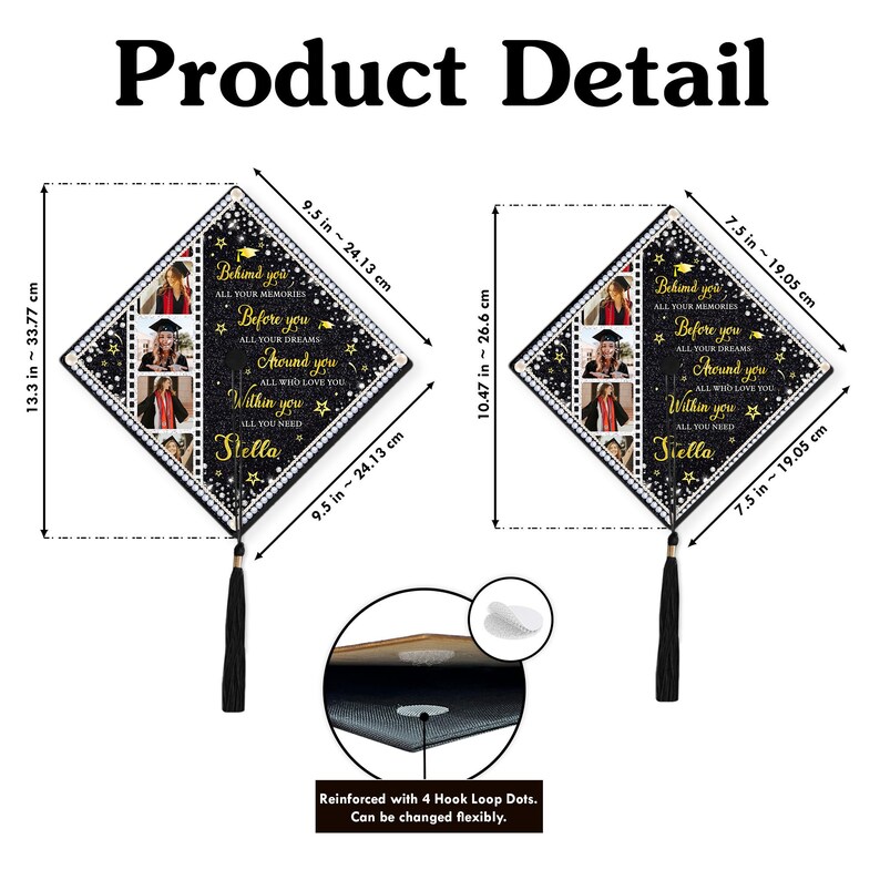 Behind You All Memories Graduation Cap Topper, Custom Glitter Grad Cap ...