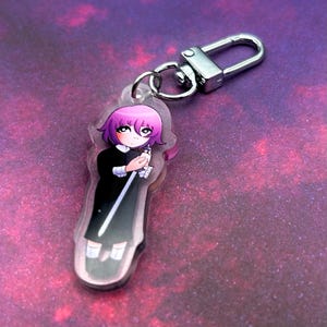 Demon Sword Keychain - Chibi Anime Fandom Charm