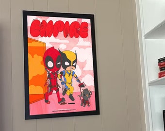 Deadpool And Wolverine New Cover Of Empire Magazine Pink Colors Fan Gifts Home Decor Poster