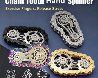 Spinner z przekładnią CNC ze stali nierdzewnej – zabawka antystresowa dla dorosłych, gadżet na biurko z funkcją skupienia uwagi i łagodzenia lęku u osób z ADHD, ciche narzędzie EDC Fidget