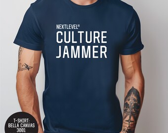Minimalist Man T-Shirt Protest Subvert Disrupt Nextlevel® Culture Jammer Tee Gift For Men Boyfriend Lifestyle T Shirt for Him Man Cool