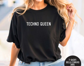 Maglietta minimalista per musica house, donna, regalo per regina della techno, per frequentatori di discoteche, festa rave per donne, la sua ragazza, techno house, dance club, stile di vita