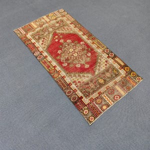 2x5 Antique Rug, Handmade Wool Rug, Home Decor Rug 2x5, Anatolia Carpet, Kitchen Rug, Turkish Vintage Rug, Entryway Rug, Boho Rug,2&quot;4x4&quot;7 Ft