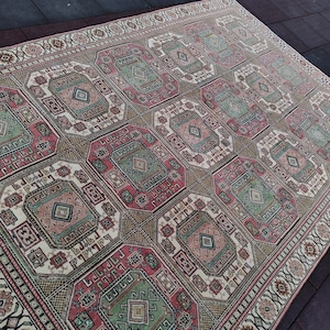 Ręcznie tkany perski dywan wełniany 6,1x9: Dywan orientalny w stylu vintage