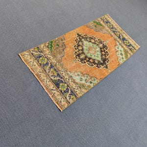 2x5 Mini Runner Rug, Handmade Wool Rug, Oushak Carpet, Turkish Vintage Carpet, Entryway Rug, Home Decor Rug, Antique Carpet, 2&quot;3 x 4&quot;8 Feet