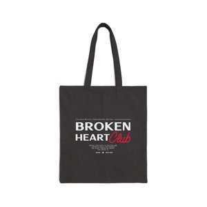 Broken Heart Club Tote Bag, Streetwear Tote Bag, Urban Style Tote Bag, Heartbreak Tote Bag, Fashion Tote Bag, Street Fashion Tote, Daily Bag