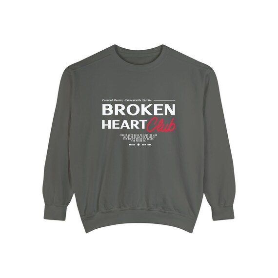 Broken Heart Club Sweater Heartbreak Sweater Emotional Sweater Heartbreak Club Sweatshirt Streetwear Sweater Trendy Urban Style Sweater Etsy