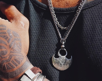 Tuareg Men's pendant necklace Moroccan tribal amulet