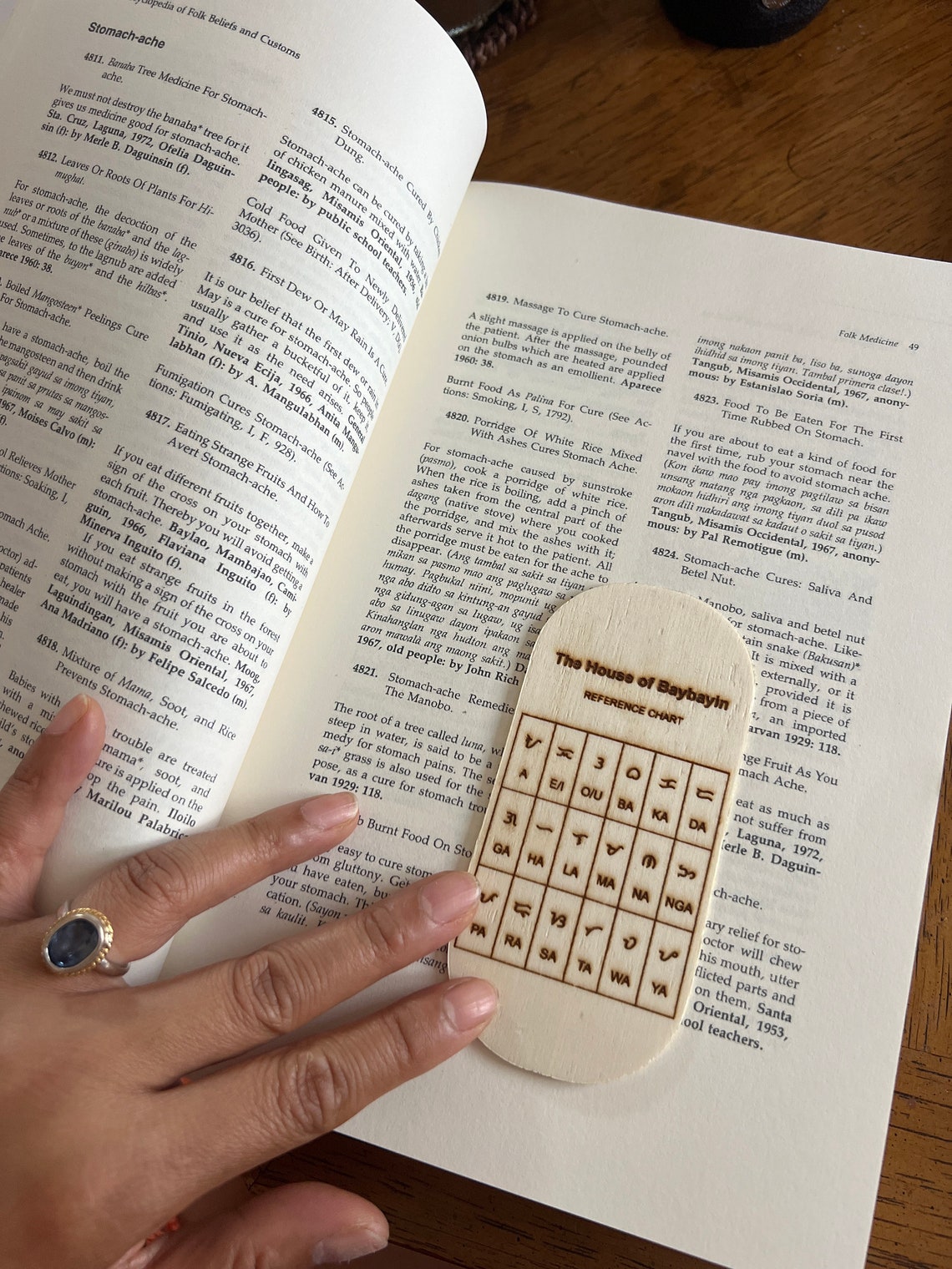 Baybayin Filipino Sulat Wood Reference Map Bookmark - Etsy
