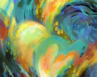 Joyful Heart Art Print Colorful Energy