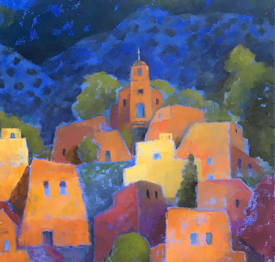 Adobe Village Original Painting Oils - Etsy