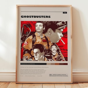 Ghostbusters 1984 Movie Poster - Retro Art Print, Iconic Sci-Fi Comedy Poster, Vintage Ghostbusters Wall Decor
