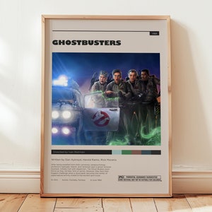 Ghostbusters Movie Poster - Retro 80s Wall Art, Cult Classic Film Decor, Film Art Print, Sci-Fi Comedy Poster, Limited Edition Home Decor