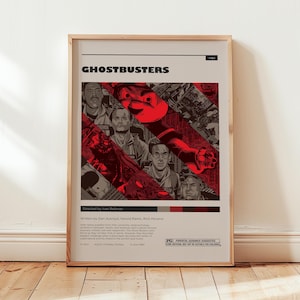 Ghostbusters Movie Poster - Retro 80s Wall Art, Cult Classic Film Decor, Ghostbusters Art Print, Vintage Movie Poster, Sci-Fi Comedy Poster