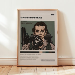 GhostBusters Poster, Peter Venkman Wall Art, Minimalist Wall Decor, Mid Century Design, Fine Art Print, Framed Options, Gift for Movie Fans